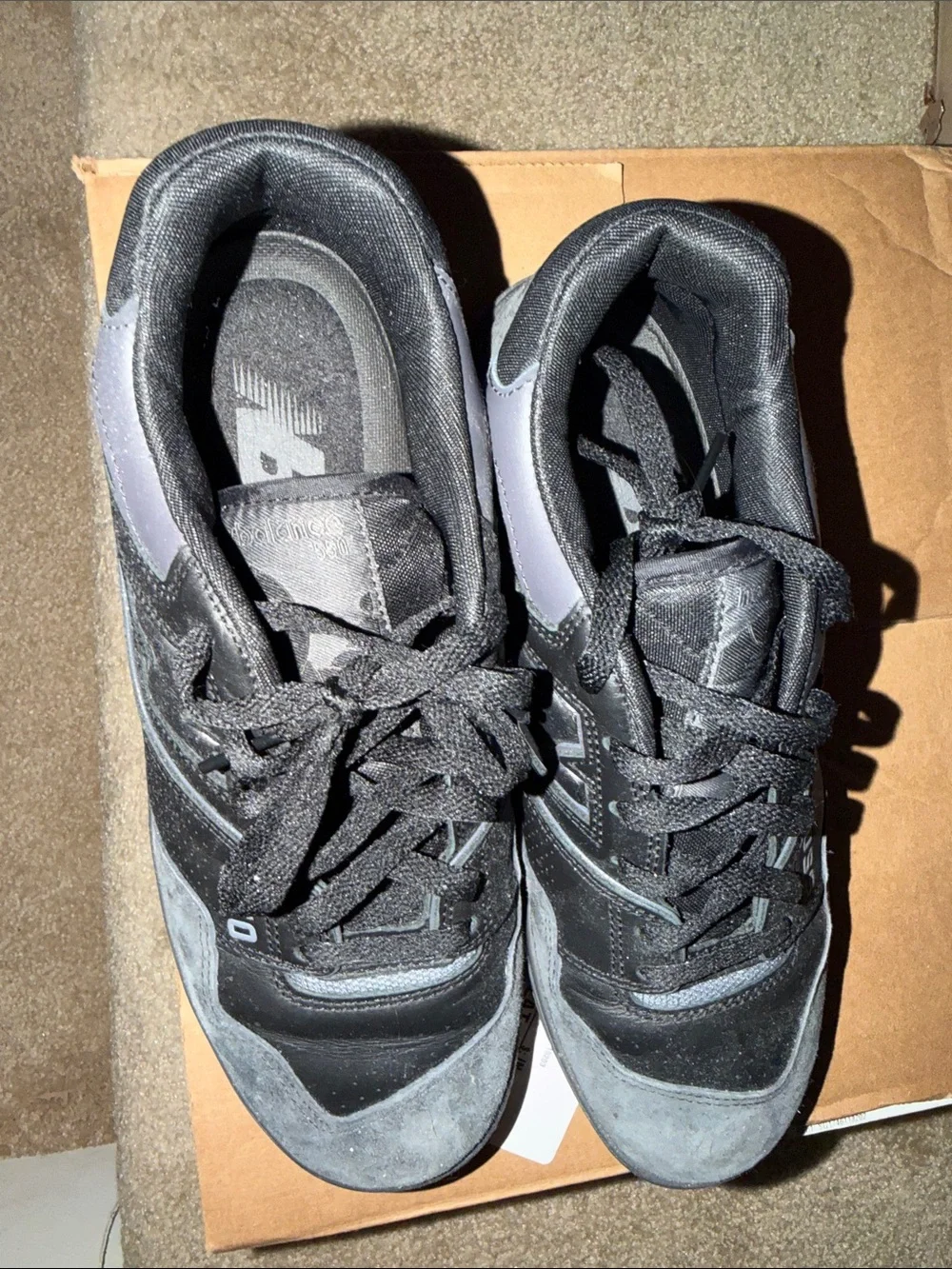 New Balance 550 Men's Black and Gum Low-Top Sneaker